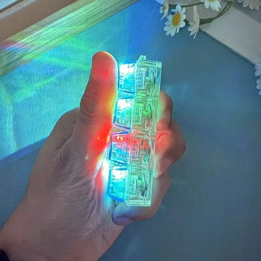 LED Keyboard Keychain Fidget Toys Crystal Clicker Sensory Toy for Stress Relief Keyboard Keychain Fidget Gadget for Adults Kids