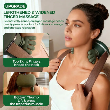 Bionic Finger Neck Shoulder Massager Wireless Trapezius Neck Cervical Kneading Massage Shawl Brushless Motor Neck masajeador