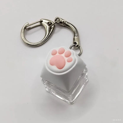 LED Keyboard Keychain Fidget Toys Crystal Clicker Sensory Toy for Stress Relief Keyboard Keychain Fidget Gadget for Adults Kids