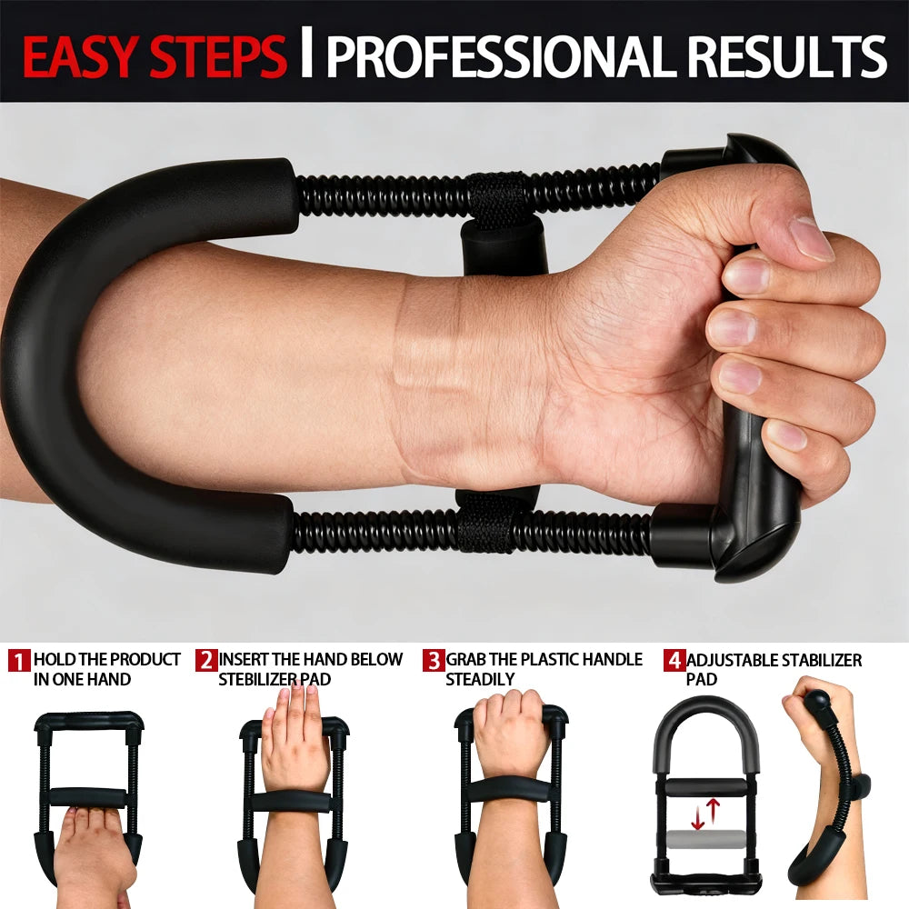 1Pcs 45LB Adjustable Forearm for Strength Trainer Hand and Wrist Training Improves Grip Strength and Endurance